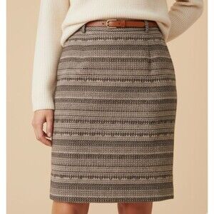 Ann Taylor Skirt Sz 2 Lined Classic Academia Career Office Professional Plaid